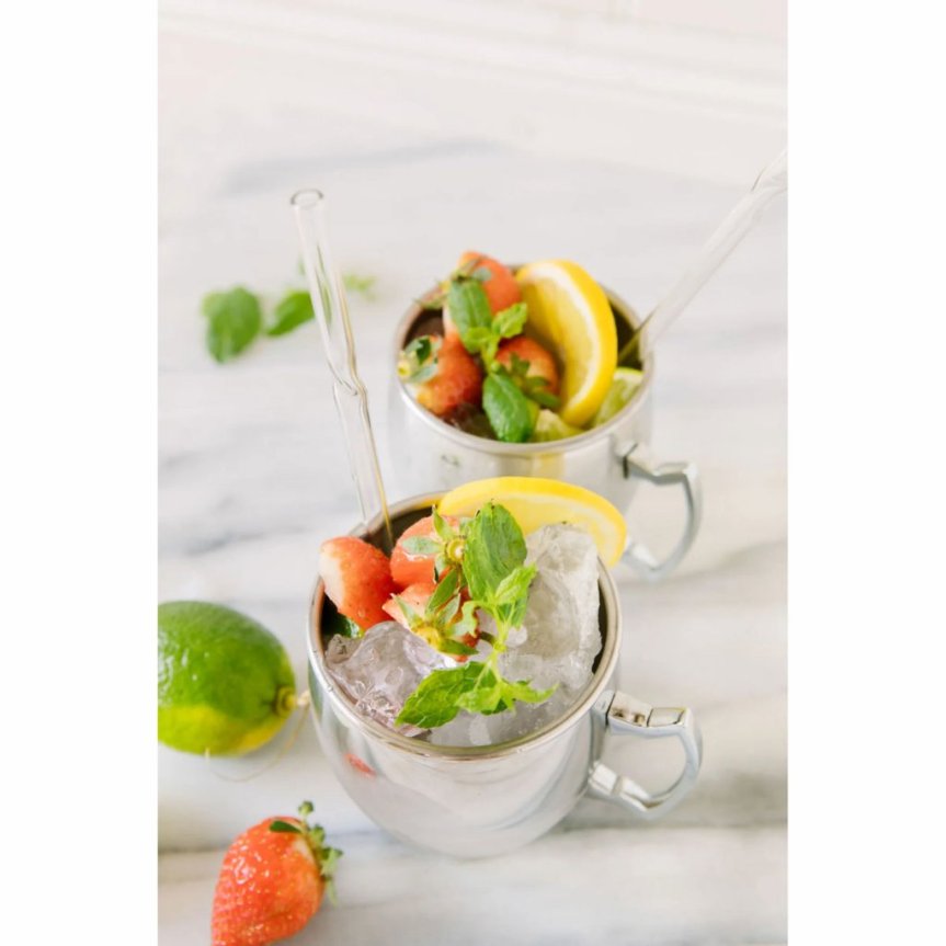 Dora drinking stick and straw glass 4 pcs