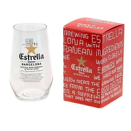 Estrella Damm beer glass 33 cl