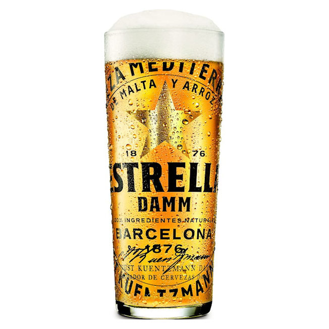 Estrella Damm Beer Glass 40 Cl Spain Beer Glasses Estrella Damm Beer Glass 40 Cl Spain Beer Glasses