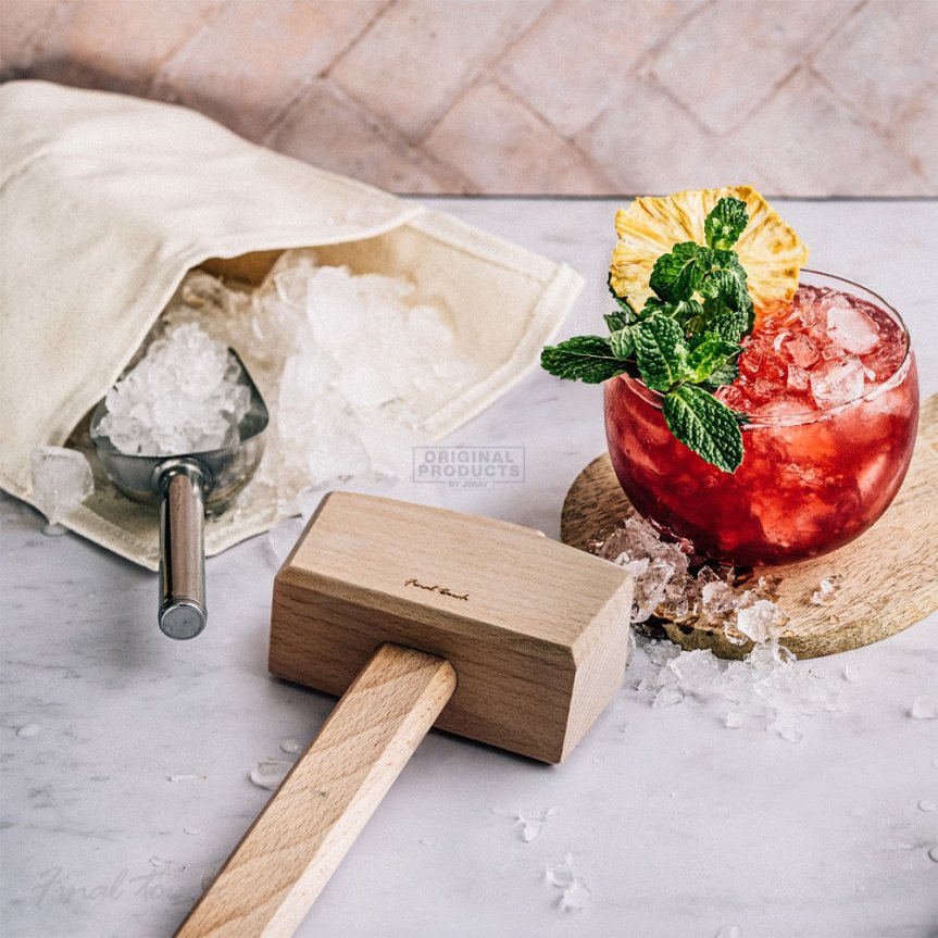 Zoom image of Lewis Wooden Mallet with Ice Bag for Ice Crushing and Ice Scoop