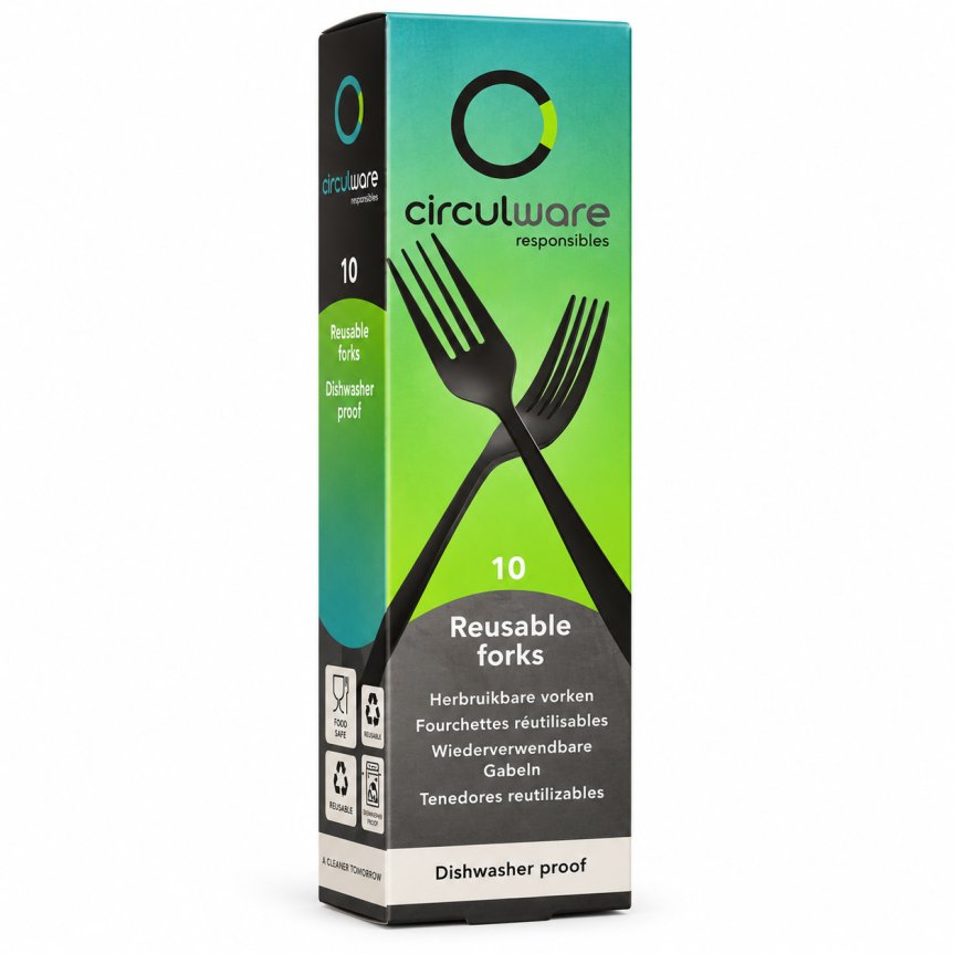 Zoom image of Fork reusable 19 cm 10-pack