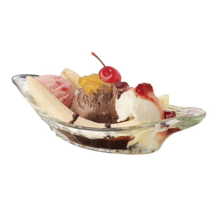 Glass bowl banana split Fountainware