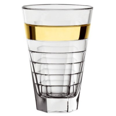 Baguette drinkglas med guldband