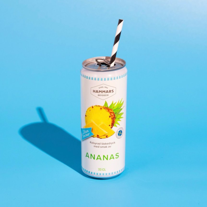 Hammars Pineapple soda without sugar 33 cl