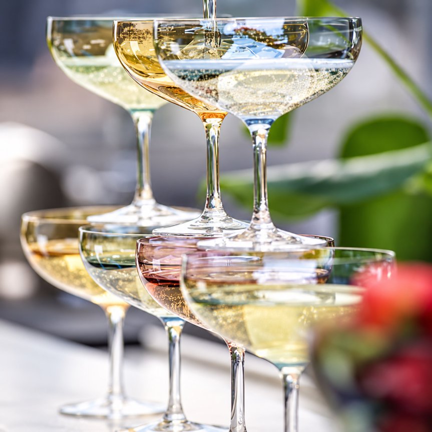 Zoom image of Magnor Happy Champagne glass Green Coupe 28 cl