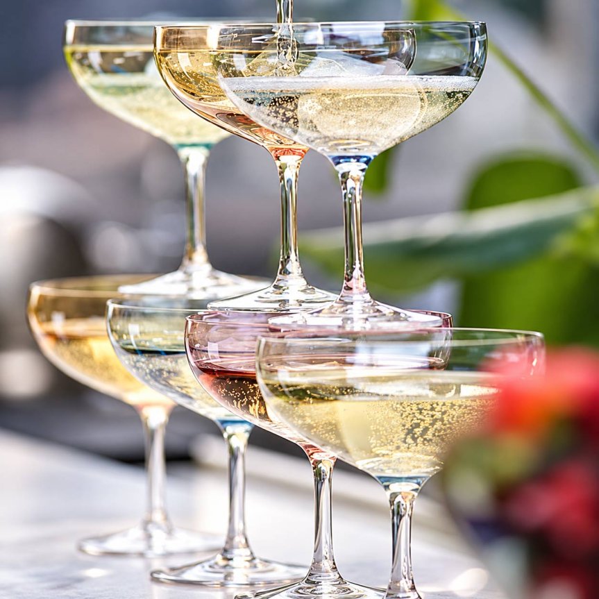 Zoom image of Magnor Happy Champagne glass Pink Coupe 28 cl