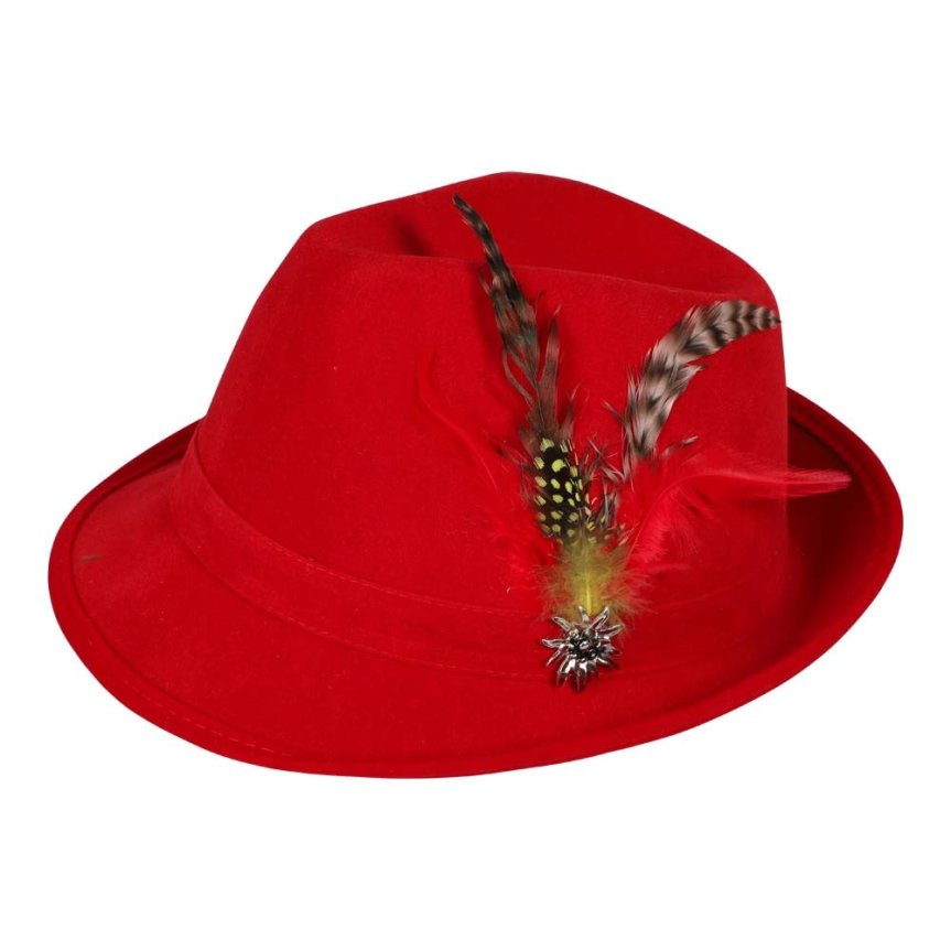 Zoom image of Red Oktoberfest Hat – Classic Tyrolean Hat