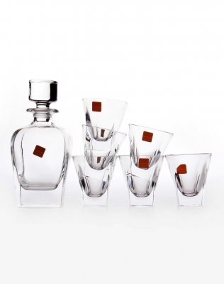 Fusion Set - 6 glasses & 1 Whisky decanter