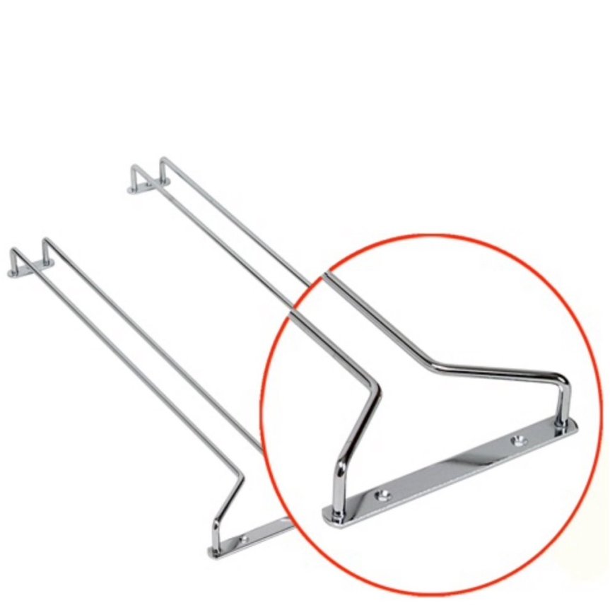 Chrome glass rack for mounting, 2-pack
