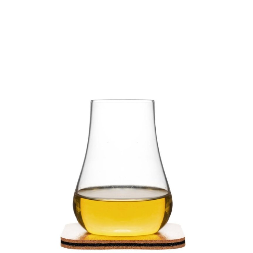 Whiskyglas med läderunderlägg whiskyprovarglas