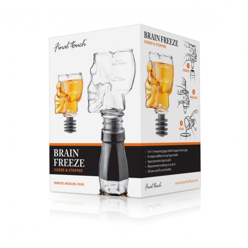 final Touch Brainfreeze Jigger stopper shotglas mätglas