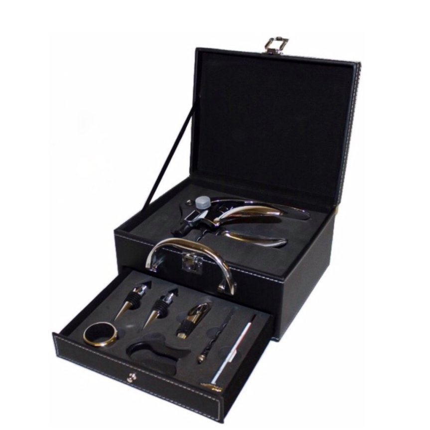 Vinset med väska 7 delar wine set Steven parts bag