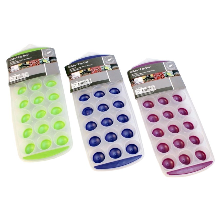 Ice form pop out 21 ice cubes