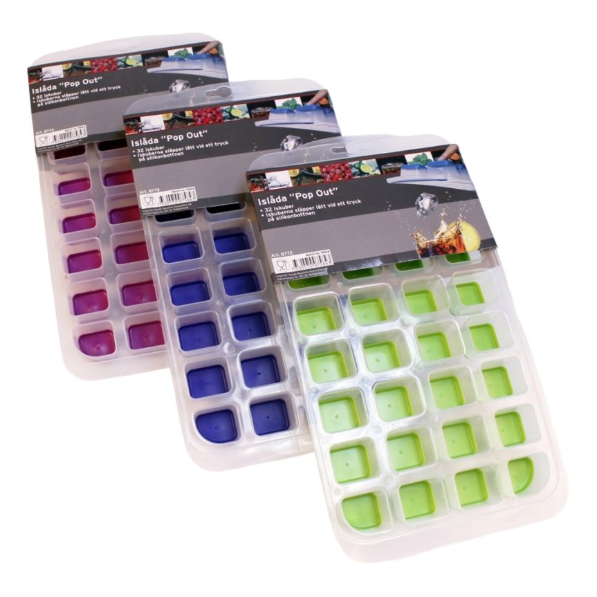 Ice form pop out Jumbo 32 ice cubes