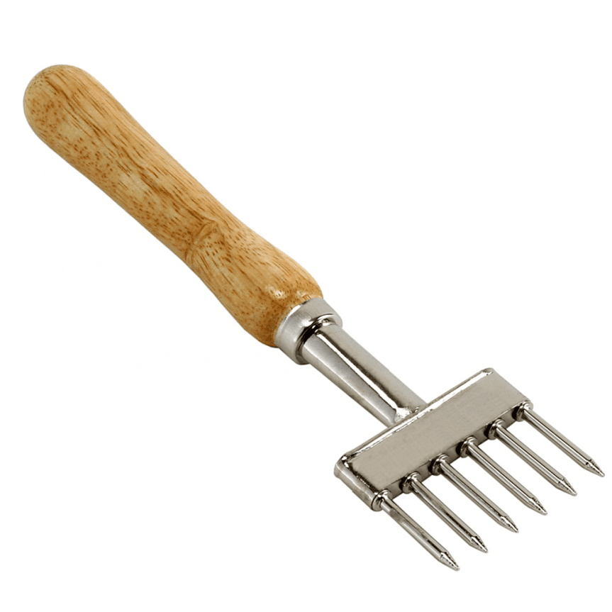 Ice pick to the bar with 6 teeth