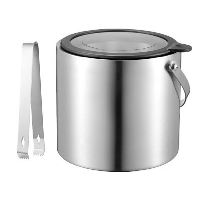 Ice bucket stainless steel with ice tong