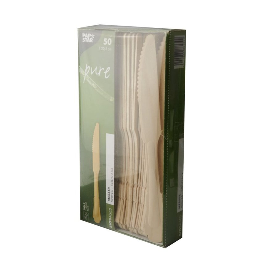 Wooden knife in vintage design Pure 20.5 cm 50-pack