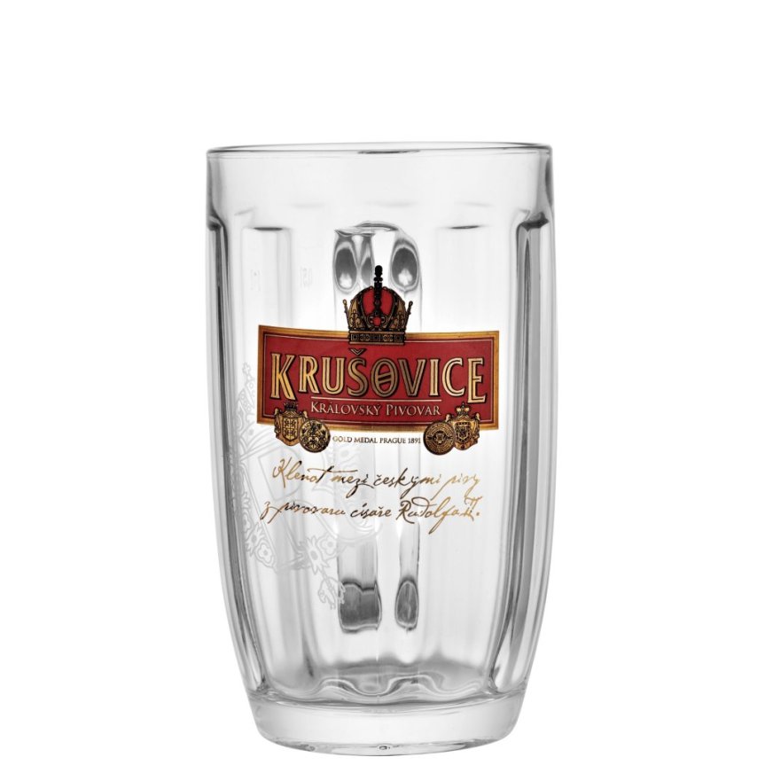 Krusovice beer tankard 50 cl