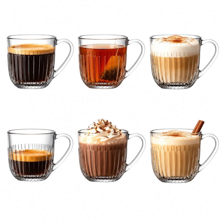 Zoom image of La Rochère Ouessant Coffee Glass with Handle 27 cl – 6-Pack