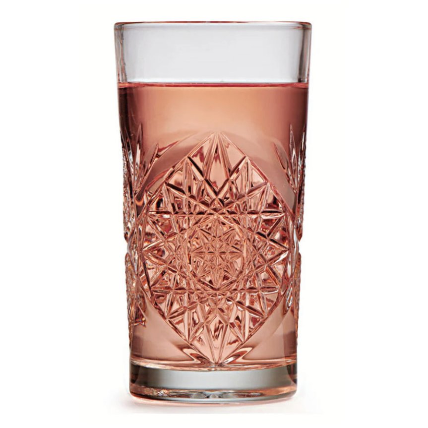 Hobstar highball glass