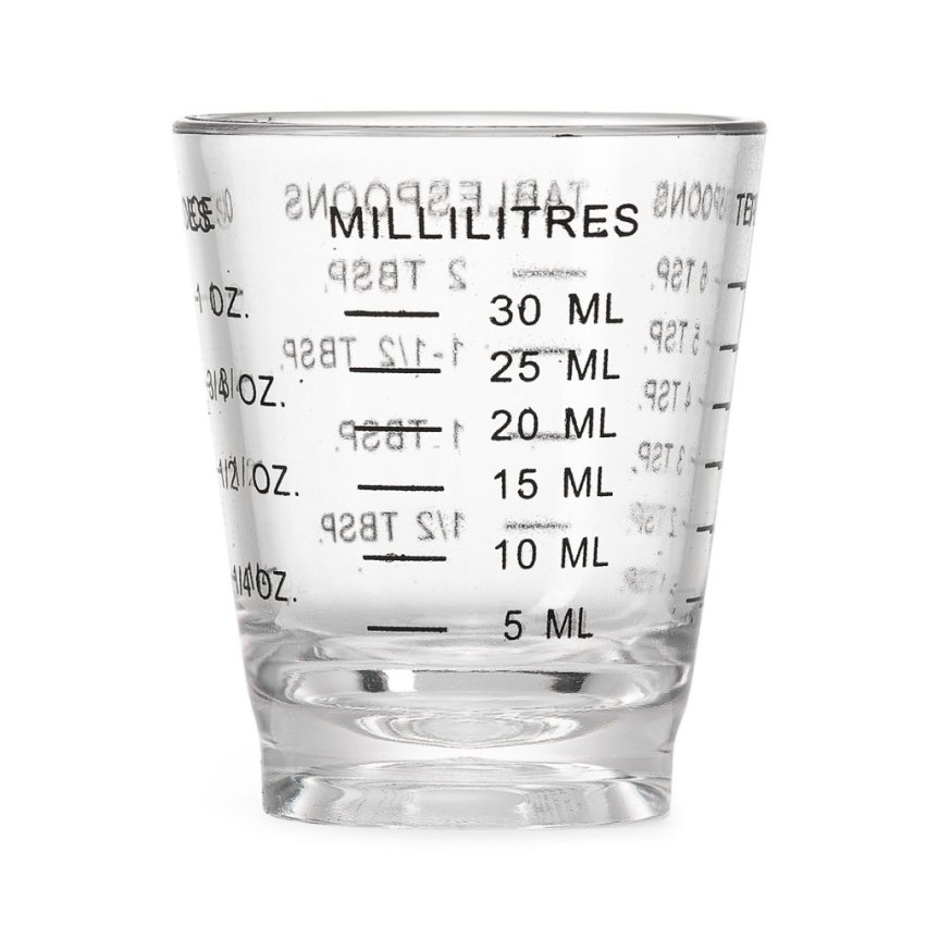 Measuring cup with several different dimensions