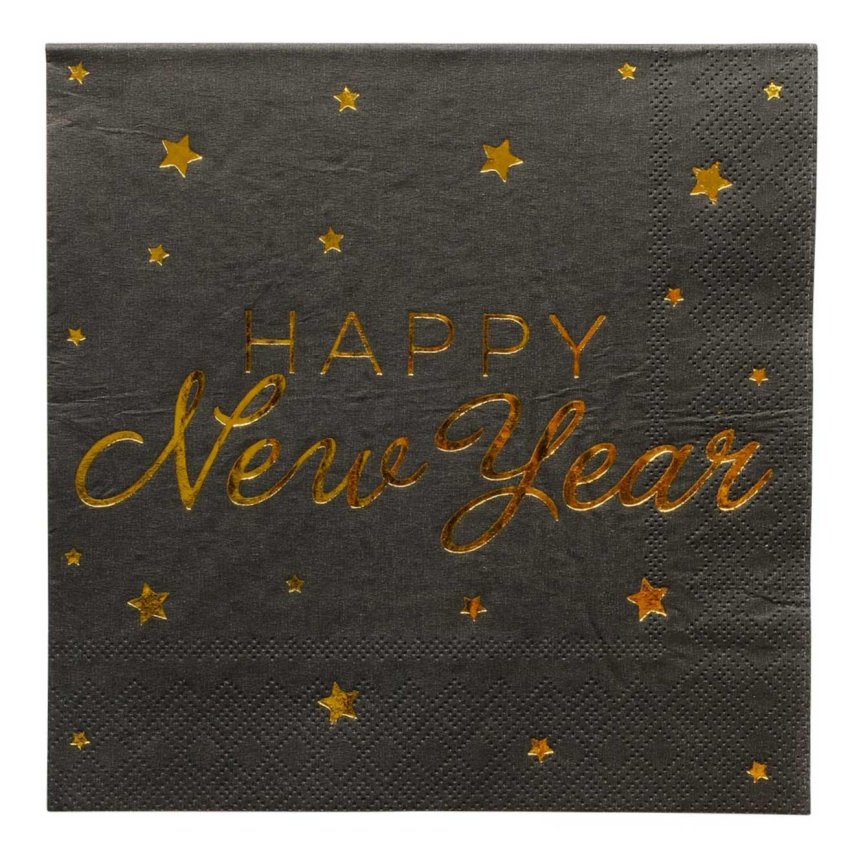 New Year's Napkins 33 x 33 cm 16-pack