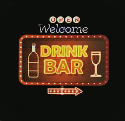 Bar Led sign - Open Welcome Drink Bar