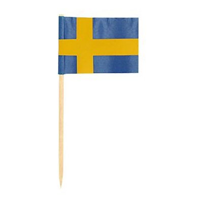 Cocktail stick Swedish flag 50 pcs