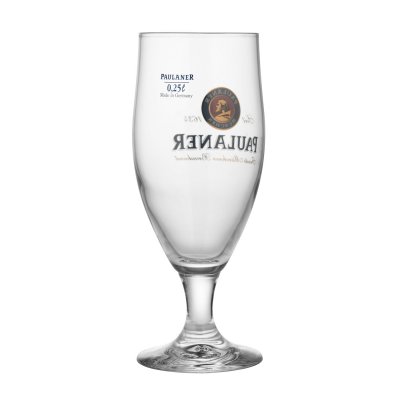 Paulaner beer glass 25 cl transparent