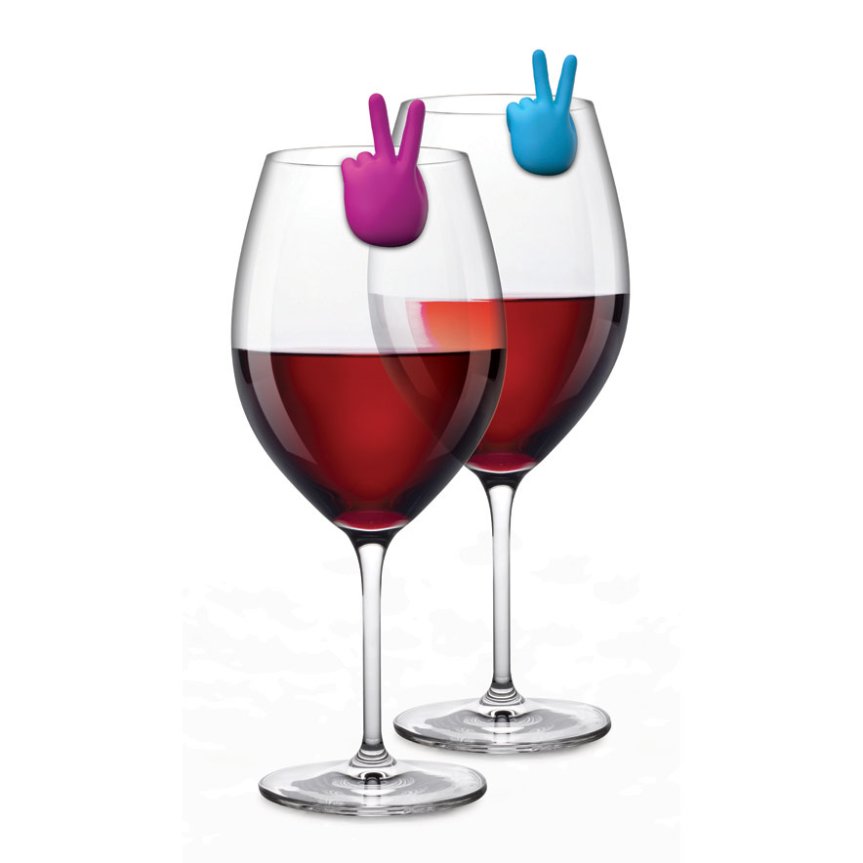 Peace Sign glass markers silicone 8 pcs