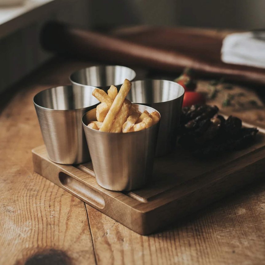 Peg French Fry Cup Stainless Steel 35 cl 4-pack