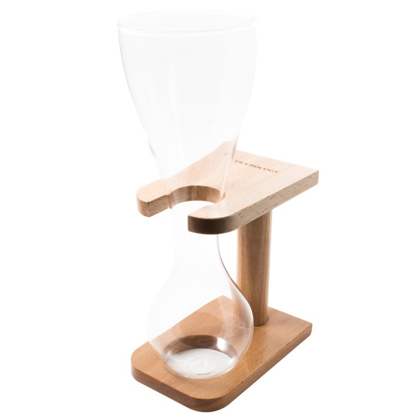 Zoom image of Quarter Yard Beer beer glass in wooden stand