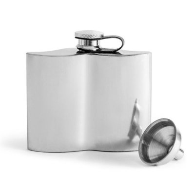 Club Mustasch hip flask with refill funnel