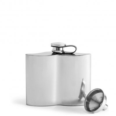 Club Mustasch hip flask with refill funnel