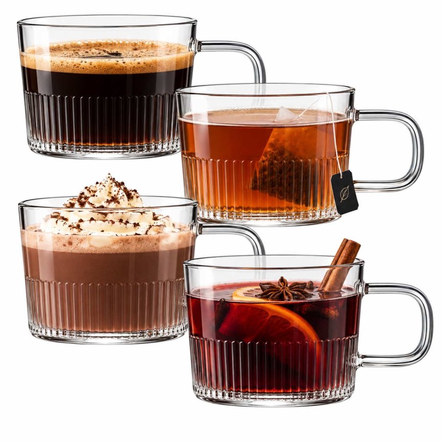 Zoom image of Samstund glass mug 54 cl, 4-pack
