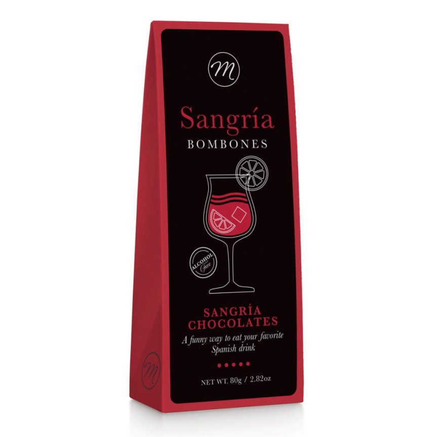 Sangria Vino Praline with white chocolate & orange 80 g