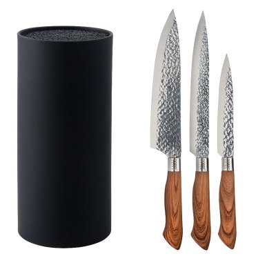Set of knife block and 3 knives Akira