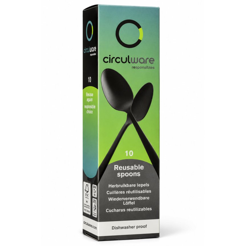 Zoom image of Spoon reusable 19 cm 10-pack