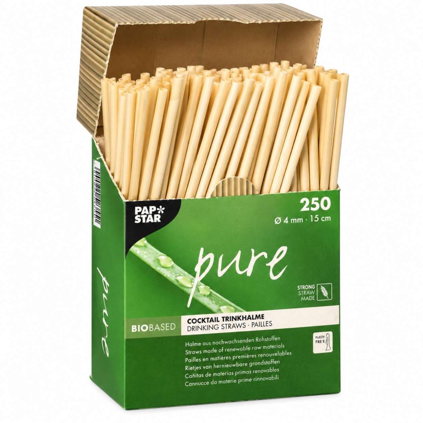Zoom image of Straws organic straw, 15 cm 250 pcs