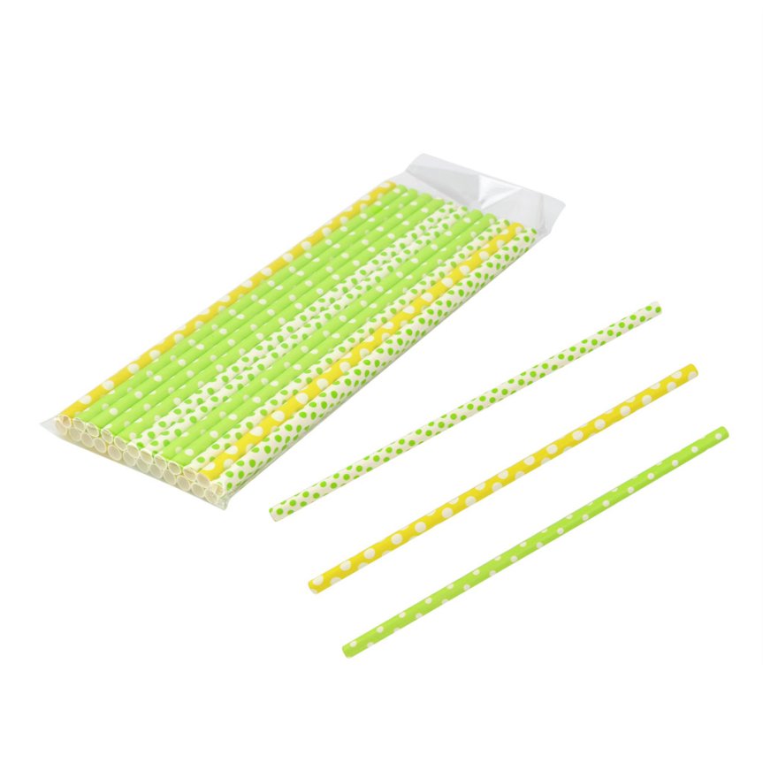Straws paper citrus 24-pack