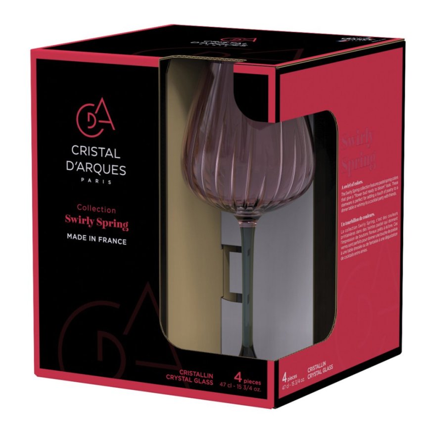Cristal D'Arques Swirly Spring allround wine glass 47 cl 4-pack