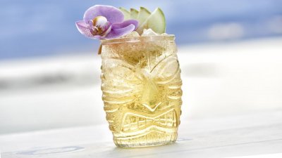 Tiki DOF cocktail glass