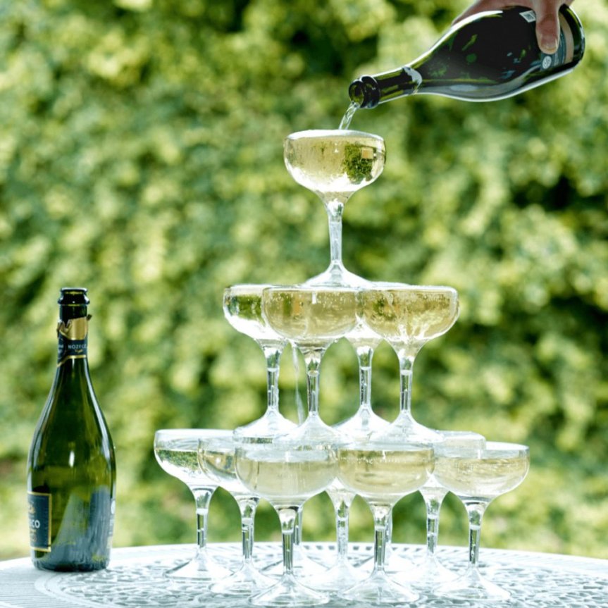 Tinto champagne glass coupe in plastic 25.5 cl