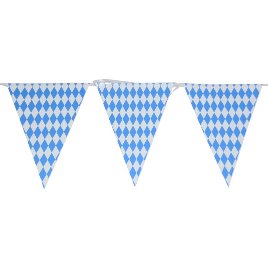 Flag Bunting blue and white flags Oktoberfest