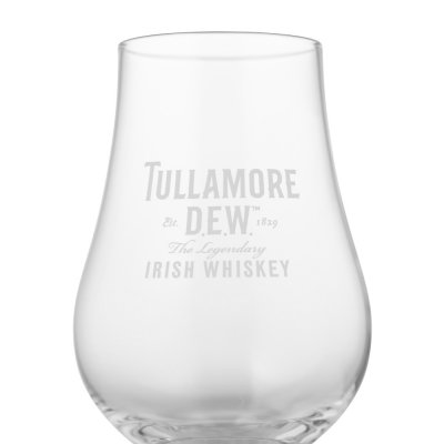 Tullamore Dew whisky glass Glencairn