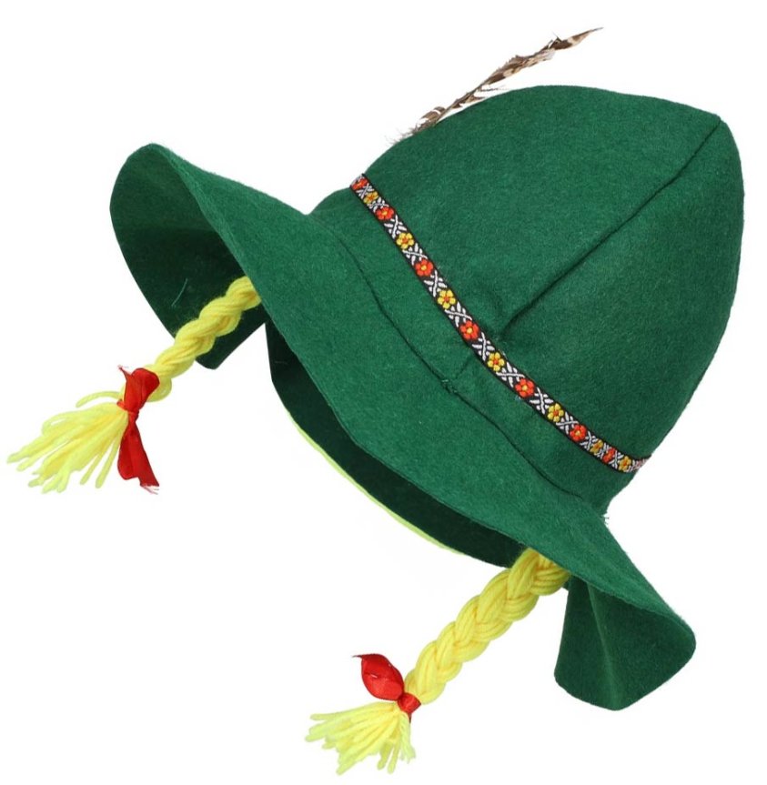 Tyrolean hat with braids