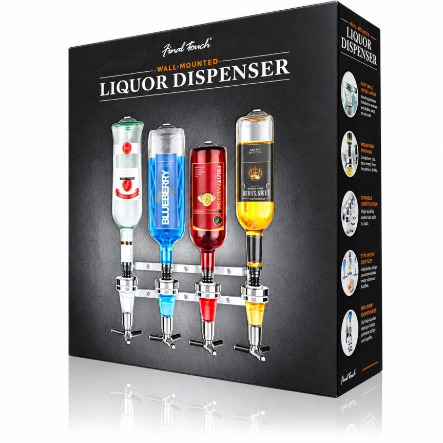 Zoom image of Wall Mounted Bottle Dispenser, 4 Bottles
