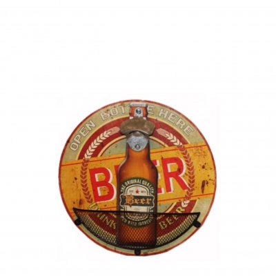 Wall mounted cap opener - Beer Bottle