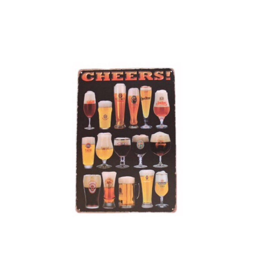 Wall sign with beer glasses - Cheers!