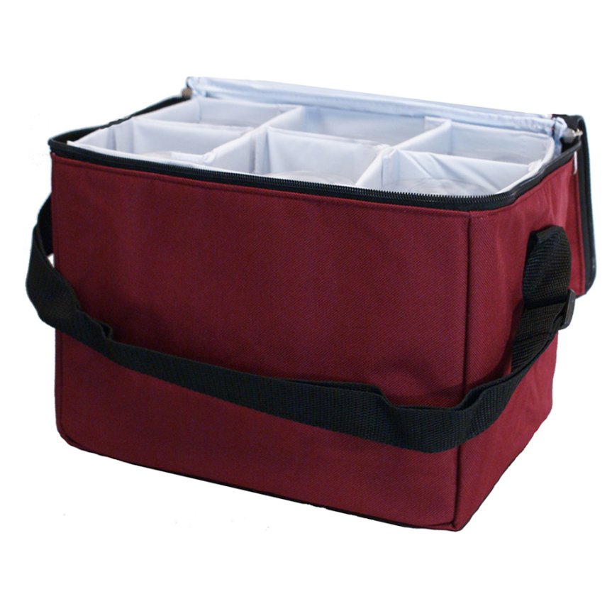 Winered bag for 6 glasses
